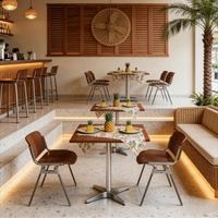 Muebles de Madera para Cafetería, Bar, Bistro, Restaurante, OEM ODM, Sofás, Sillas, Mesas, Mobiliario Comercial para Comedor