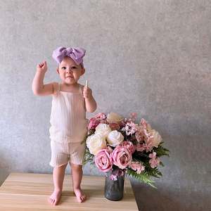 ชุดรอมเปอร์เด็กทารกฤดูร้อนปี 2022 ชุดเสื้อกล้ามแขนกุดสีพื้นสำหรับเด็กวัยหัดเดิน เด็กผู้หญิง เสื้อครอป+กางเกงขาสั้น - Product Image 5