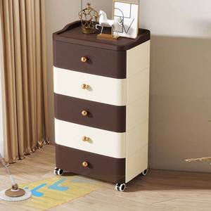<span class=keywords><strong>Commode</strong></span> en plastique de couleurs assorties avec <span class=keywords><strong>tiroirs</strong></span> de rangement, armoire de salon pour l'organisation des articles ménagers, mobilier moderne pour la maison - Product Image 6