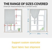 Voilage occultant en polyester tissé transfrontalier pour rideaux en mousseline de type ressort, haute occultation, sans perçage, auto-adhésif facile