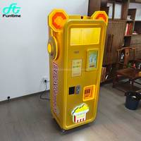 Distributeur automatique de pop-corn en forme d'ours FunTime, fonctionnant avec des pièces et des cartes, unité de distribution de snacks