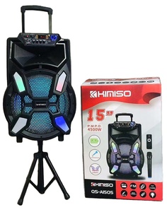 Altavoz con carrito recargable de 15 pulgadas, altavoz inalámbrico con micrófono, gran <span class=keywords><strong>oferta</strong></span> - Product Image 4