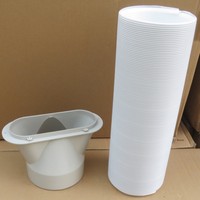 Tuyau d'évacuation flexible et rétractable en PP pour climatiseur mobile transfrontalier, 15 cm/130 mm, modèle 260727-08, accessoire Zhejiang