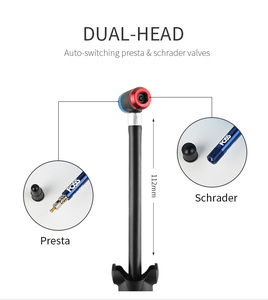 <span class=keywords><strong>Pompe</strong></span> à air manuelle portable <span class=keywords><strong>BETO</strong></span> pour vélo, compatible avec les valves Presta et Schrader - Product Image 5