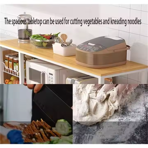 ชั้นวางโชว์ไม้3ชั้นแบบถือได้สะดวกสำหรับห้องครัวและห้องนั่งเล่นสำหรับห้องครัวและตู้ - Product Image 4