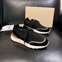 Chaussures de marche décontractées pour hommes, respirantes, en maille tricotée, à lacets, légères, à semelle souple, style italien, luxe original