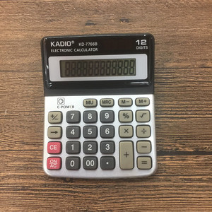 Kadio KD-7766B 12 Digit Electronic Calculator Battery Powered Compact Design - Product Image 1