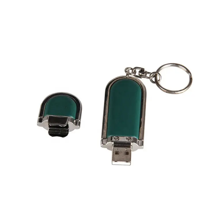 Presente promocional Keychain Couro USB flash drive 8GB 16GB 32GB 64GB 128GB metal Pendrive com logotipo personalizado U stick