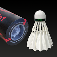 Volant de badminton hybride 3-en-1 durable en plumes de canard de première qualité avec tête en liège PU, réutilisable, écologique, pour entraînement professionnel