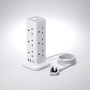 ASTA Certified Plug Save Desktop Space Children Safety Door A+C Port Charger <strong>UK</strong> Tower USB Power Extension <strong>Socket</strong> - Product Image 3