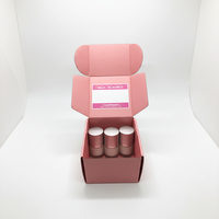 Caja de Envío de Papel Corrugado Rosa Moderna y Ecológica Personalizada al por Mayor, Embalaje para Velas de Maquillaje Perfumadas, Caja de Correo