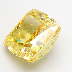 Diamant de laboratoire de 24,32 carats, taille coussin, jaune vif fantaisie, clarté VS1, diamant non monté pour bijoux de luxe - Product Image 3
