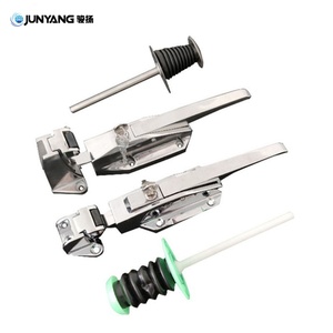 Poignée de porte en acier inoxydable poli JUNYANG pour chambre froide, serrure de congélateur, loquet de four, porte arrière de camion, pièces de conteneur de remorque frigorifique - Product Image 5