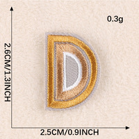 Autocollant en tissu lettres anglaises, étiquette de broderie pour ordinateur, patch de broderie