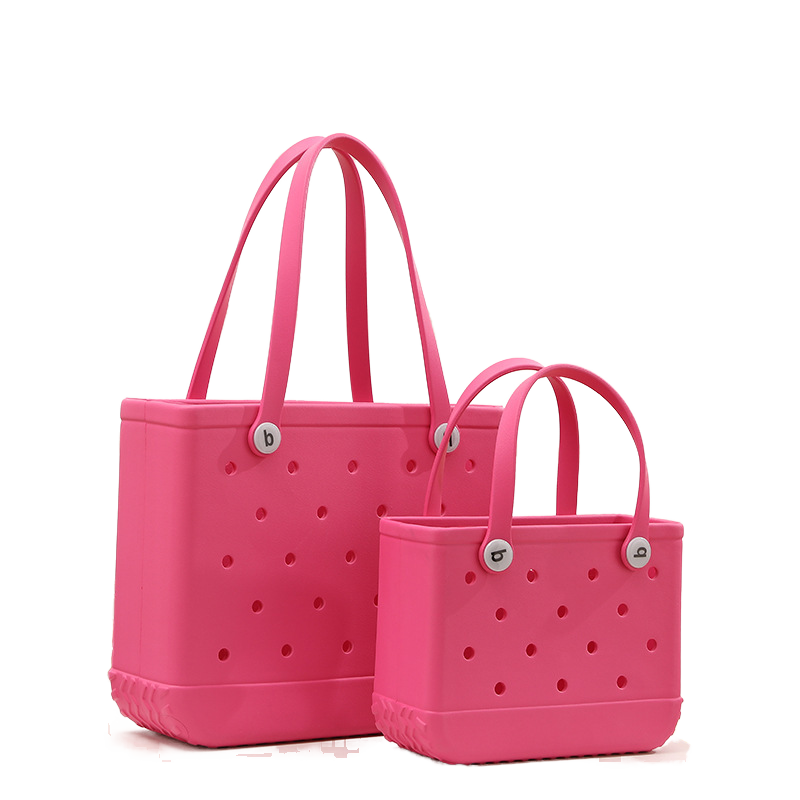 Large Medium Small EVA Beach Tote Bag Two Handles Waterproof Pearl