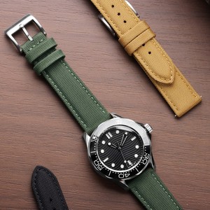 Bracelet de montre en toile de voile 20 mm 22 mm pour <span class=keywords><strong>Samsung</strong></span> <span class=keywords><strong>Watch</strong></span>, bracelet en nylon double face à dégagement rapide, bracelet de sport pour homme - Product Image 6
