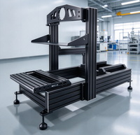 Cockpit de simulateur de vol 4DOF en aluminium 40160 réglable, avec cadre pour volant et pédales, modifiable, directement de l'usine