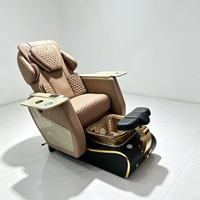 Fauteuil de pédicure professionnel de luxe européen avec vibration électrique, siège inclinable réglable, spa sans tuyauterie pour salon de manucure