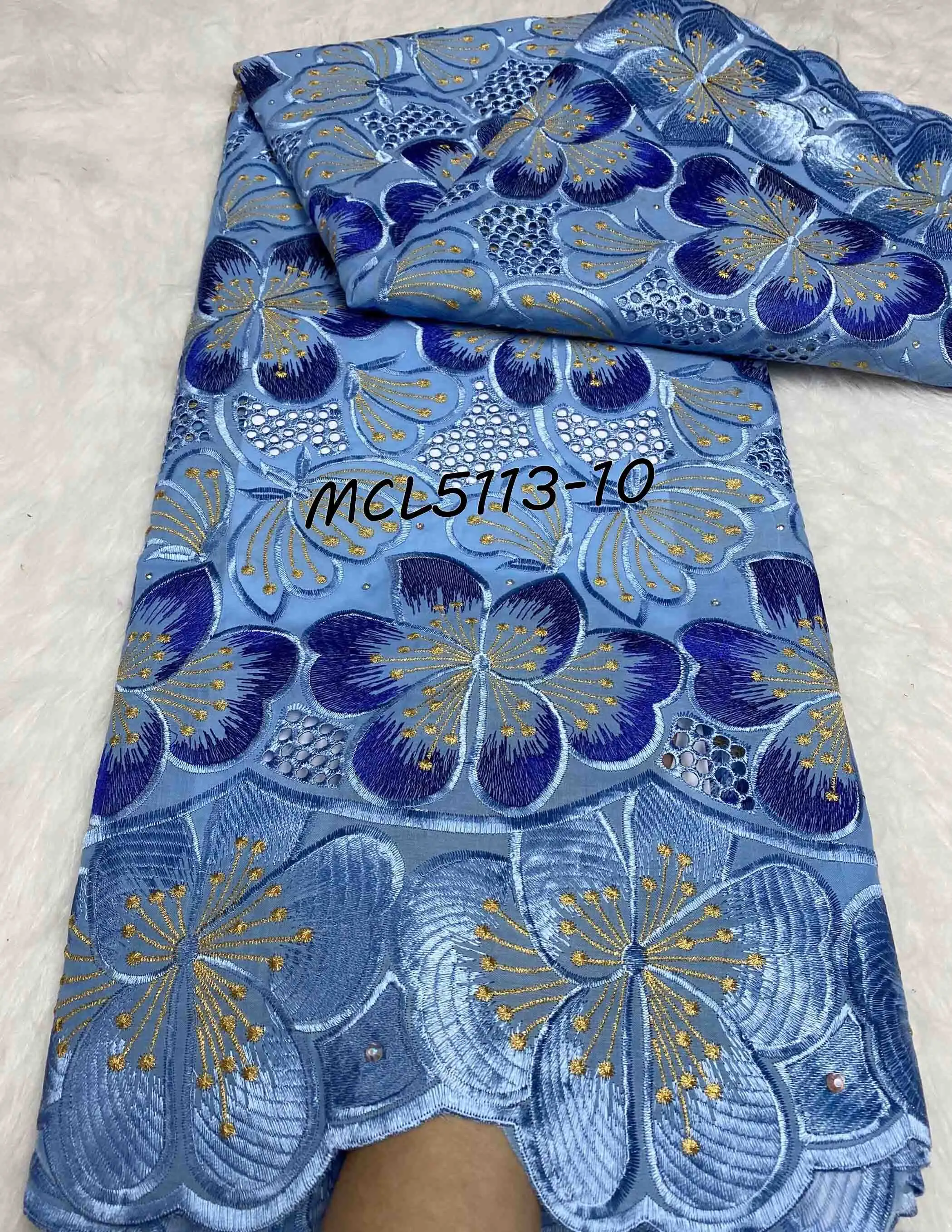 Mikemaycall 2023 Latest Design 100% Cotton Swiss Voile Lace Fabric Cheap African Swiss Cotton Lace Suitable For Party Wedding