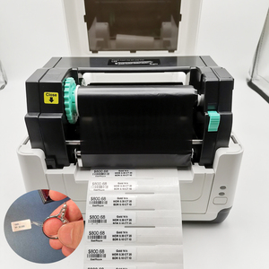 Oem đồ trang sức trống nhãn in ấn giấy 3.5 "x 0.437" Trắng + minh bạch rat đuôi trang sức giá tag Pet truyền nhiệt - Product Image 5