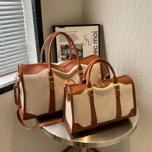 Custom Premium <strong>Carry</strong> <strong>on</strong> Weekend <strong>Bags</strong> Large Capacity Cross Body Canvas Travel Duffel <strong>Bag</strong> With Leather Straps &amp; Zipper for Outdoor - Product Image 5