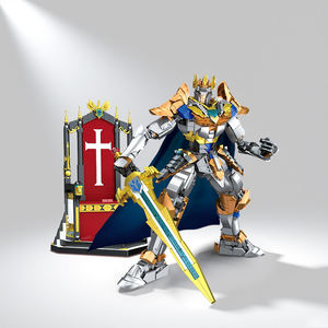 JJ9220 13.54 pouces Europe médiévale Chevaliers de la table ronde, à l'étranger, trône, rois, assemblage de modèles mobiles jouets ensemble de blocs de construction - Product Image 1