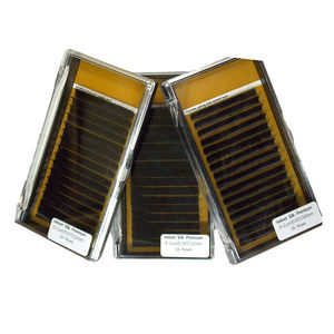 Pestañas postizas de seda de terciopelo, personalizadas, coreanas, prémium, negras, individuales, precio al por mayor - Product Image 4