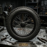 Neumáticos de motocicleta todoterreno AXZ WS124 de 17 y 14 pulgadas, llanta de hierro de alta resistencia, núcleo de tambor negro SDG de 15 mm, nuevo estado, juego completo, 1 año de garantía