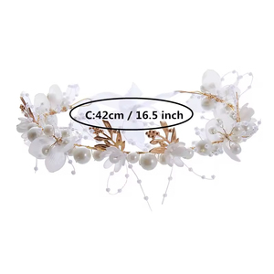Accessoires <span class=keywords><strong>de</strong></span> cheveux pour femmes et filles, style coréen, mode douce, nouveau design, <span class=keywords><strong>couronne</strong></span> <span class=keywords><strong>de</strong></span> mariage en perles et <span class=keywords><strong>fleurs</strong></span> - Product Image 6