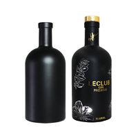 Bouteille en verre noir mat pour huile d'olive, ronde, 200ml, 375ml, 500ml, 750ml, 1L, avec bec verseur et bouchon en bois, vente en gros