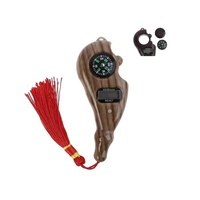 Compteur électronique de Tasbih musulman en gros d'usine, compteur numérique avec boussole, chapelet de perles Tasbeeh couleur bois