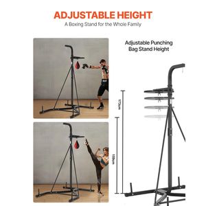 2 in 1 Heavy Duty Steel Punching Bag Frame <b>Boxing</b> & Fitness Stand With Sand 64x47x87 Inches D0100X3I4P8 2 in 1 Heavy Duty <b>Boxing</b> - Product Image 3