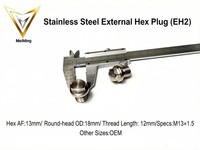 Bouchons hexagonaux externes SUS304 M13, raccords de plomberie OEM pour climatiseur central/tuyaux de blocage MeiMing PEH2