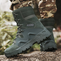 Bottes tactiques à lacets pour l'extérieur, chaudes et imperméables pour l'hiver, antidérapantes et résistantes à l'usure, pour hommes, pour la randonnée en montagne