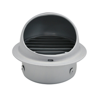 Grille d'aération murale Allvent en acier inoxydable, grille d'évacuation ronde, sortie de ventilation, grille d'aération murale, capot de sécheuse, extracteur externe
