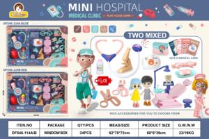 बच्चों के लिए डॉक्टर खिलौने गुलाबी और नीले डॉक्टरों के लिए रोल प्ले खिलौने के लिए रोलप्ले डॉक्टर के साथ सेट - Product Image 5