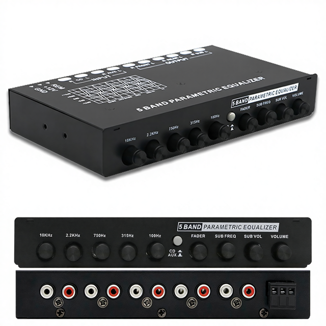 Cross-Border Hot Item Iron Car Equalizer 5-Band Amplifier Audio EQ Tuning Crossover No Channel Factory Made in China