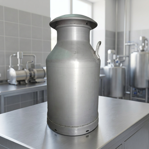 Seau à lait en aluminium de qualité alimentaire pour la collecte du lait agricole et l'approvisionnement commercial en produits laitiers, avec couvercle, vente en gros - Product Image 2