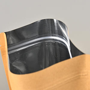 ถุงกระดาษคราฟท์ตั้งได้13*18.5 + 4ซมมีซิปล็อคสีน้ำตาลสำหรับใส่อาหาร - Product Image 4