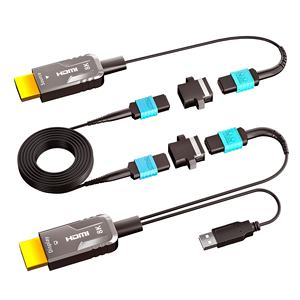 MPO <span class=keywords><strong>AOC</strong></span> <span class=keywords><strong>HDMI</strong></span> 2,1 Fibra 48Gbps 4K/120Hz 8K/60Hz Sin EMI Cable <span class=keywords><strong>HDMI</strong></span> de fibra óptica pura Equipo médico 10M 20M 30M 50M 100M 200M - Product Image 1