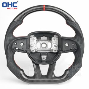 <span class=keywords><strong>Volante</strong></span> personalizado Led Rpm apto para 2015 Dodge Challenger Charger Srt 2012 coche de carreras <span class=keywords><strong>volante</strong></span> de fibra de carbono Real - Product Image 3