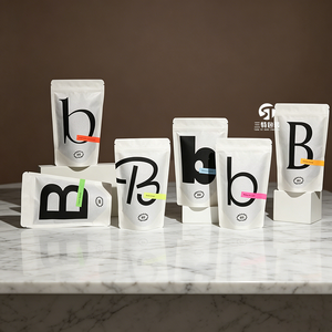 Bolsas de papel kraft blanco para envasado de alimentos |   Bolsas con Cierre Hermético a Prueba de Humedad para Empacar Té, Café y Bocadillos - Product Image 3