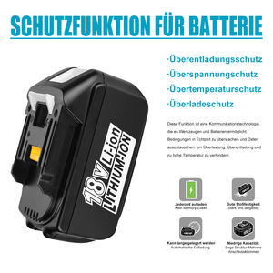 XNJTG MAK-18V-LI-10 MAK BL1860B Bl1850b Bl1815 LXT 공구용 교체 배터리, 4Ah MAK 18V 호환 배터리 - Product Image 5