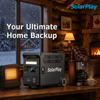 Solarplay 3600W LiFePO4 Stasiun Daya Portabel 3840Wh Generator Tenaga Surya UPS untuk Darurat Rumah dan RV Off Grid DE Stock