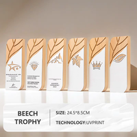 KK Creative Wooden Award Trophy Crystal Awards Trofeo personalizado Crystal Award