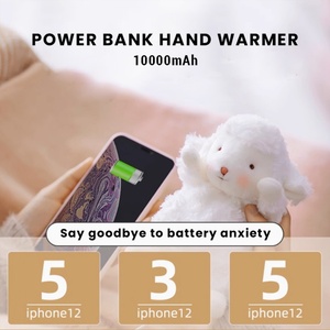 Multi Functional Hand Warmer Rechargeable 10000mAh Mini Cute Plush Toys Pocket Hand Warmer Power Bank - Product Image 3