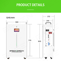 Batterie de stockage d'énergie domestique solaire LiFePO4 verticale Basen Green Sheila 8000 cycles 51.2V 600AH 314Ah 320AH 16Kwh 32Kwh