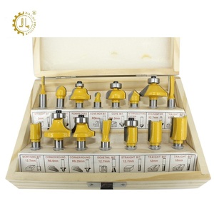 Màu Đỏ Vàng 15Pcs Router Bit Thiết Lập Cắt Tỉa Thẳng 6Mm Router Bits Kit CNC 12Pcs Router Bit Thiết Lập Chế Biến Gỗ - Product Image 1