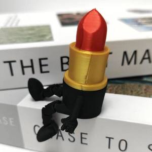 Figura de Lápiz Labial Novedosa, Impresa en 3D, Modelo de Belleza Realista, Articulada, Coleccionable, Adorno de Escritorio, Envío Rápido desde EE. UU. - Product Image 1