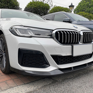 Bmw Front Lip Splitter Piano Black Carbon Fiber Texture For 5 Series G30 M Sport 525i 530i 2021 Models - Product Image 3